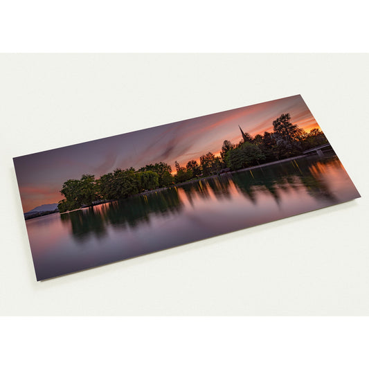 Lake Zug Sunset Set of 10 cards (2-sided, with envelopes)