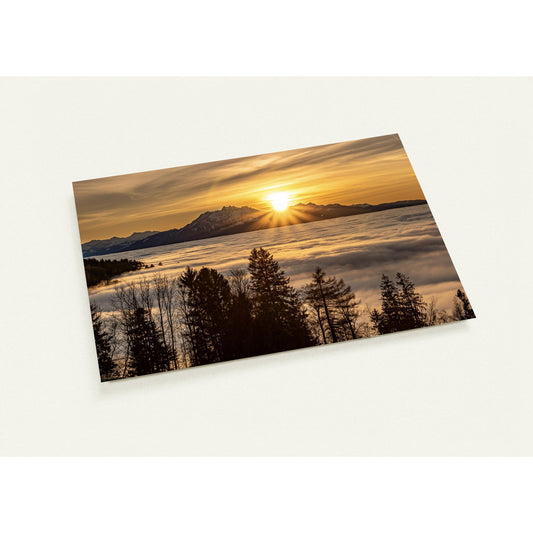 Sea of ​​Fog Sunset Set of 10 Cards (2-Sided, with Envelopes)